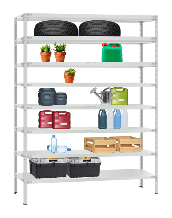 Стеллаж металлический Титан МС-900 2500x1000x400 8 полок